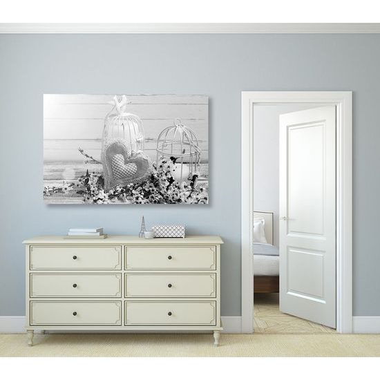 Kép szeretet fekete-fehér csendélete