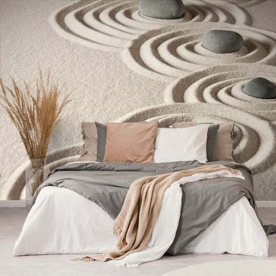 Öntapadó fotótapéta Zen kövek homokos körökben