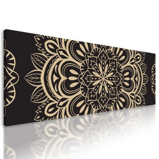 Kép nem mindennapi Mandala fekete háttéren