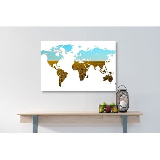 Parafa kép világ térkép természettel