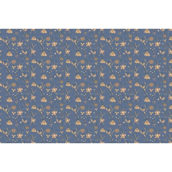 Öntapadó tapéta festett virágok kék kivitelben