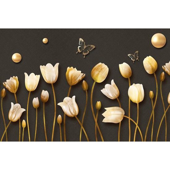 Arany árnyalatú tulipán tapéta