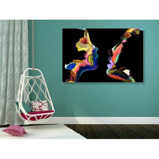 Kép emberi arcok különleges absztrakciója