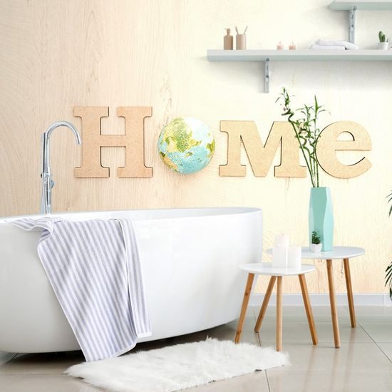 Tapéta minimalista Home felirattal