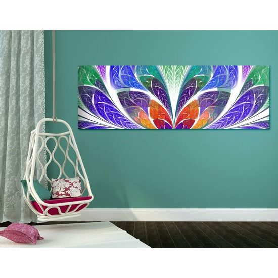 Kép levél alakú színes üveg