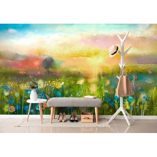 Öntapadó tapéta olajfestmény rét a napon