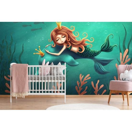 Tapéta Sellő és delfin barátság