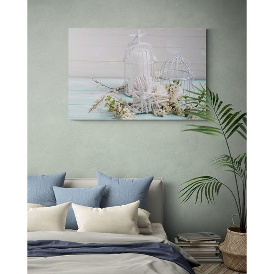 Kép fehér lámpások szívvel