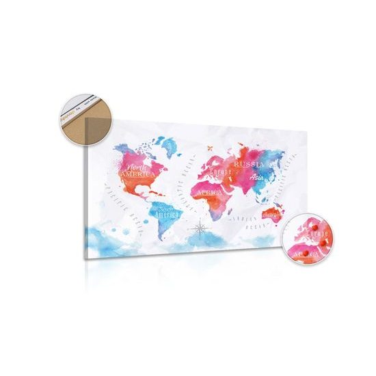 Parafa térkép vizfestmény világ térkép