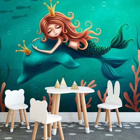 Tapéta Sellő és delfin barátság