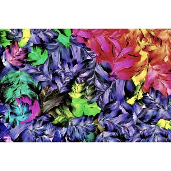 Öntapadó tapéta retro levelek és virágok