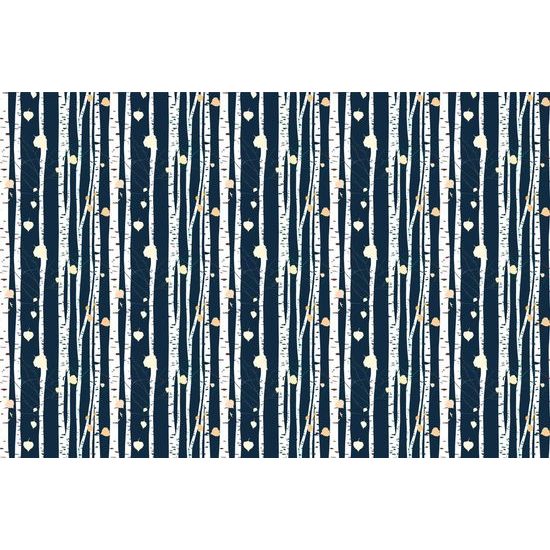 Öntapadó tapéta titokzatos nyírfák a holdfényben