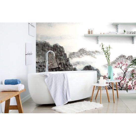 Öntapadó tapéta egyedi festmény a kínai táj