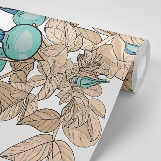 Tapéta virágok az őszi kertben