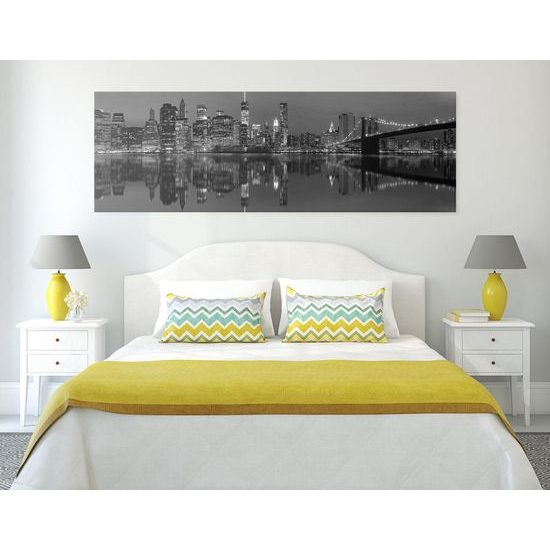 Kép éjjeli Manhattan fekete-fehér kivitelben