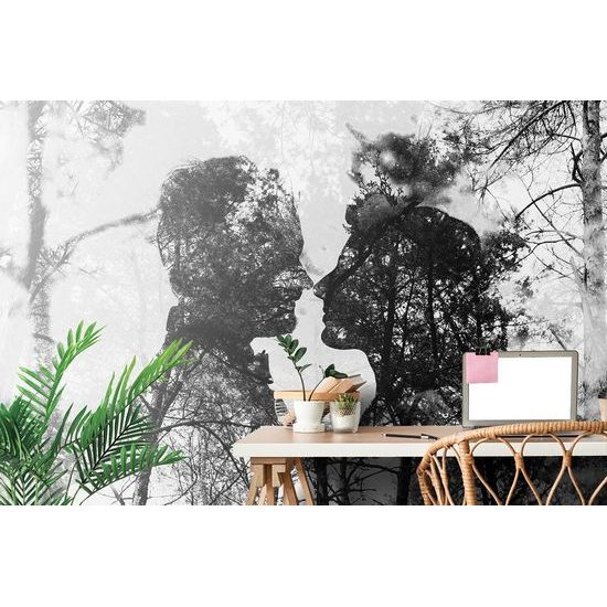 Az igaz szerelem ereje fekete-fehér tapéta