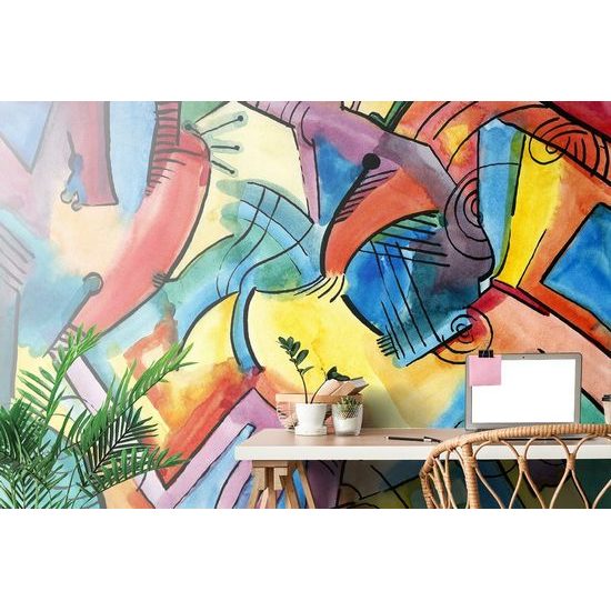 Az absztrakt művészet egyedisége öntapadó tapéta