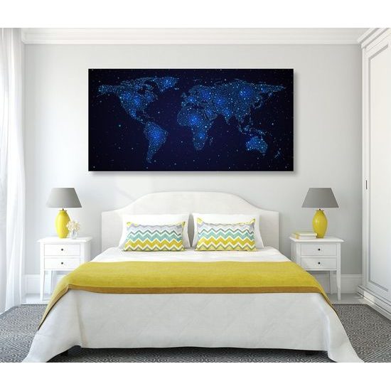 Kép világtérkép az éjszakai égbolton