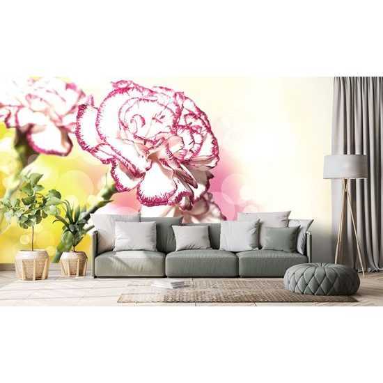 Eredeti öntapadó tapéta romantikus szegfű virág