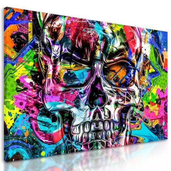 Kép koponya pop art kivitelben