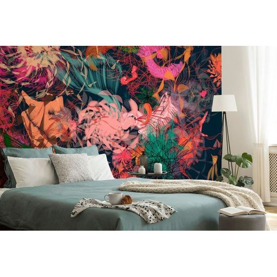 Öntapadó tapéta egzotikus absztrakció