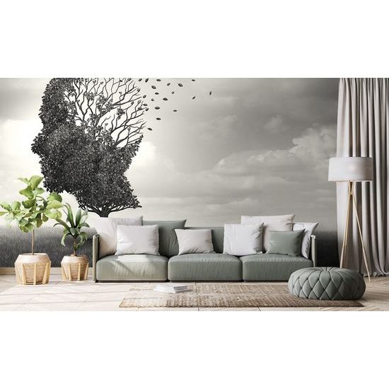 Öntapadó tapéta titokzatos fa arc ábrával