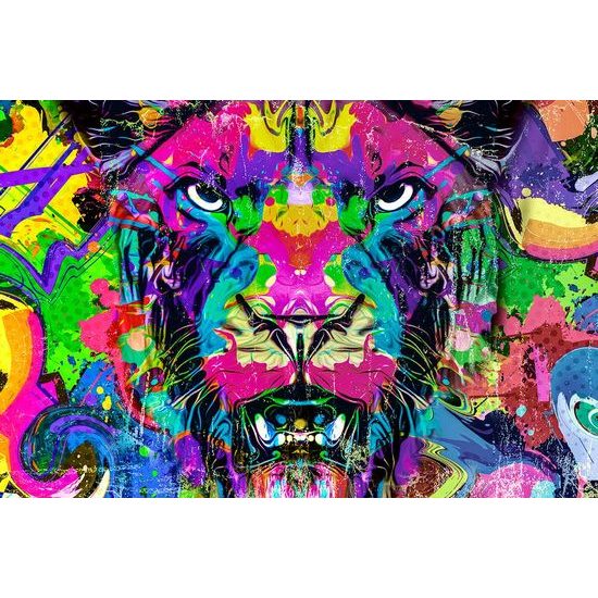 Öntapadó tapéta színes illusztráció- egy vadállat