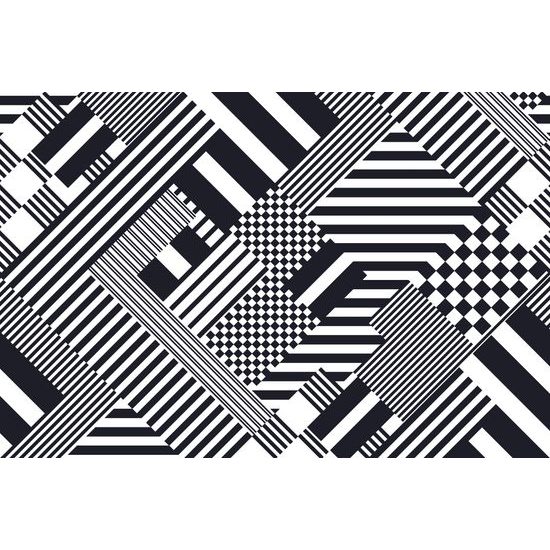 Öntapadó tapéta fekete-fehér minták egyszerű kivitelben