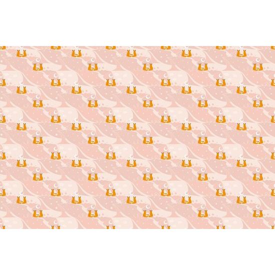 Tapéta rókacsalád a holdfényben