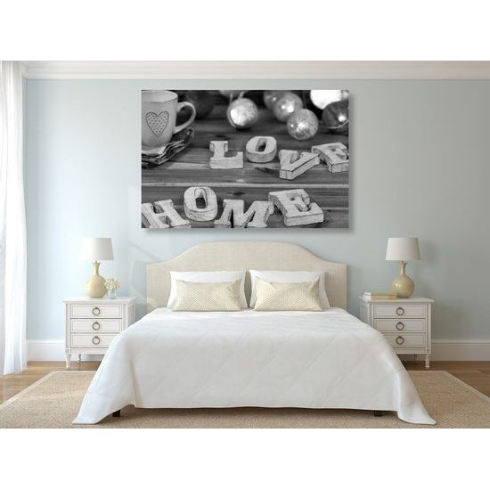 Kép édes otthon fekete-fehér kivitelben