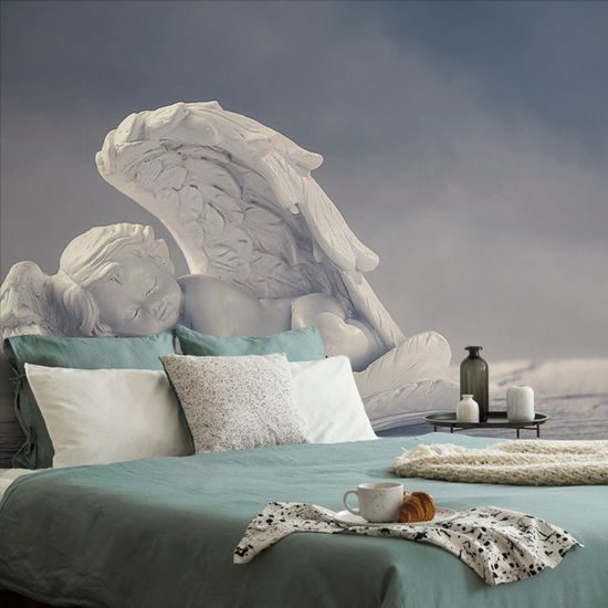 Tapéta alvó angyal szobor