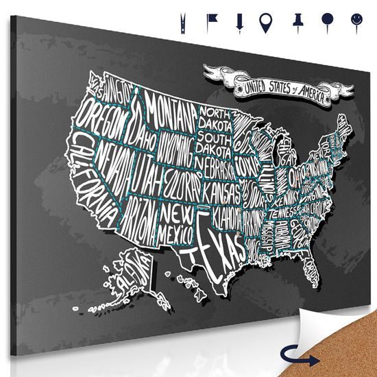 Parafa kép az USA eredeti térképe