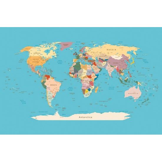 Öntapadó tapéta klasszikus világtérkép