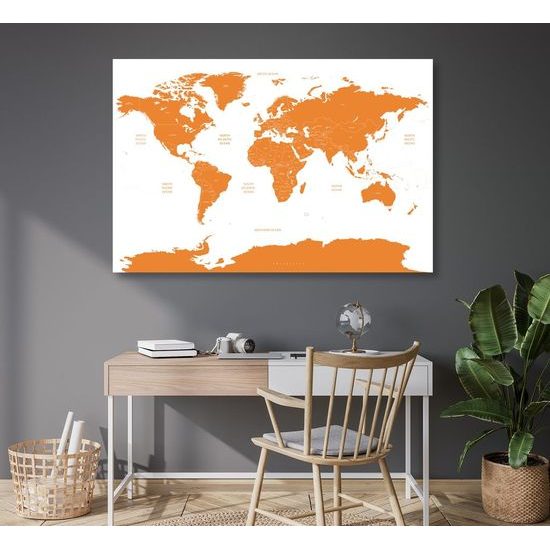Parafa kép narancssárga világtérkép államokkal