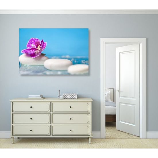 Kép érdekes fehér Zen kövek