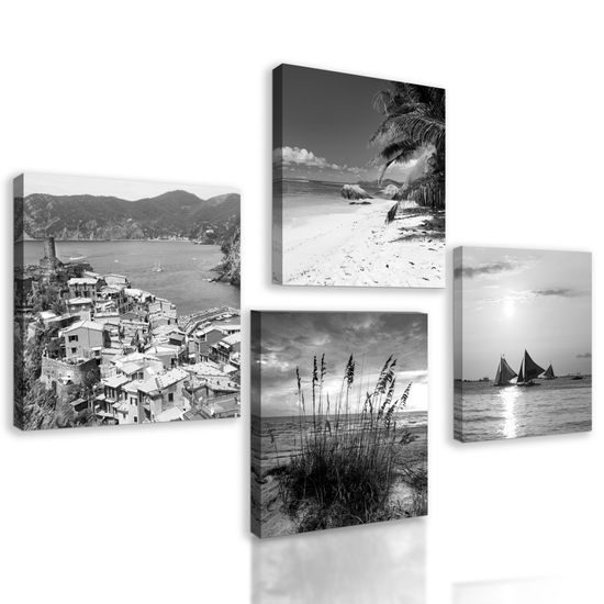 Képszett földi paradicsom fekete-fehér kivitelben