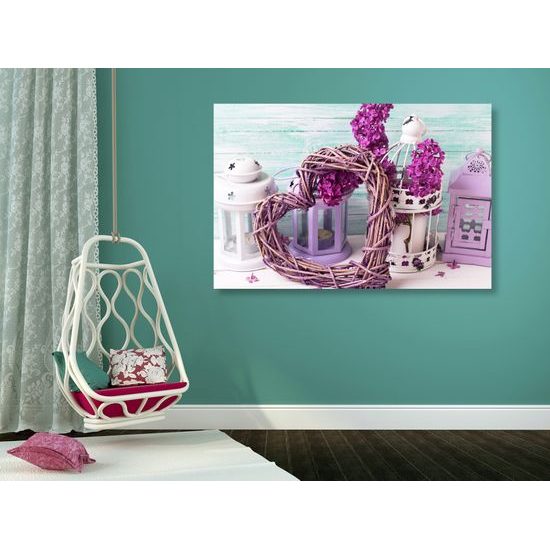 Kép vintage csendélet lila árnyalatban