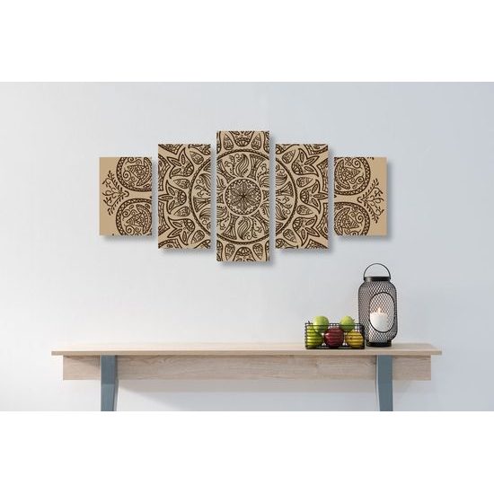 5 részes kép törzsi Mandala