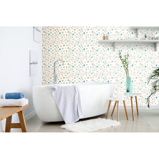 Öntapadó tapéta pasztellgolyók által keltett optikai csalódás