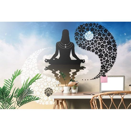 Jóga tapéta a jin és jang ölelésében