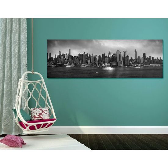 Kép varázslatos New York látványa fekete-fehér kivitelben