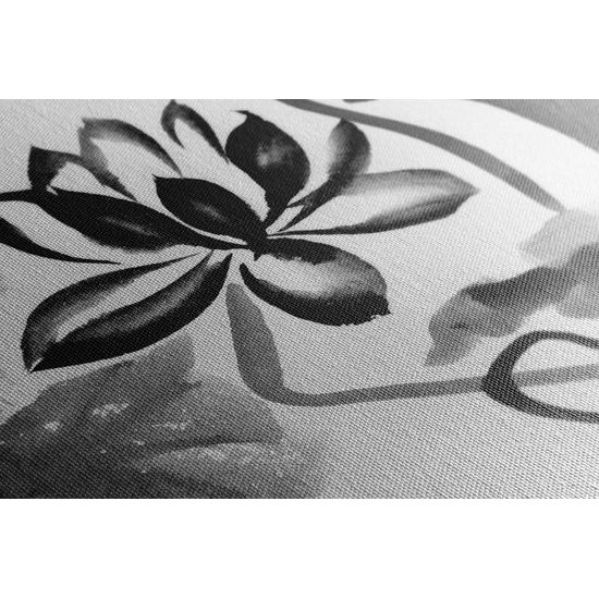 Kép művészi festmény fekete-fehér kivitelben