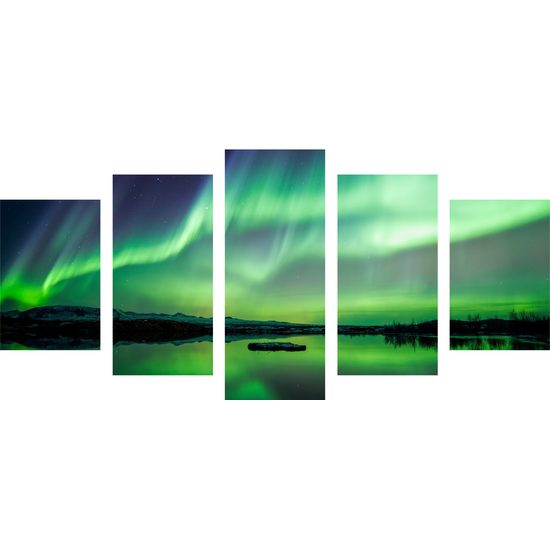 5 részes kép varázslatos sarki fény