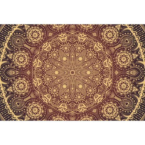 Öntapadó tapéta bordó fényűző Mandala