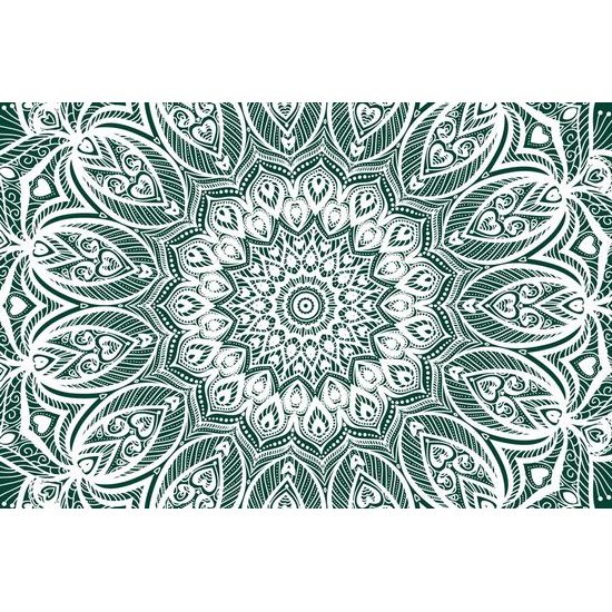 Tapéta végtelen Mandala zöld kivitelben