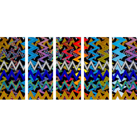 5 részes kép színes absztrakt minta