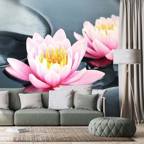 Öntapadó tapéta lótuszvirág a felszínen