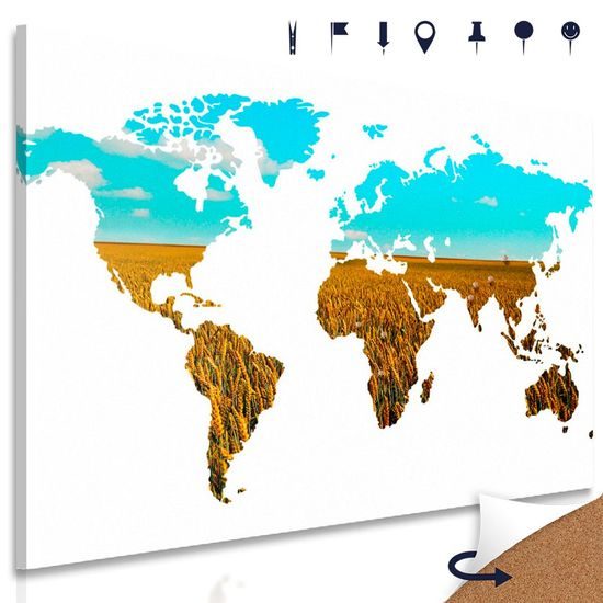 Parafa kép világ térkép természettel