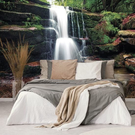 Öntapadó fotótapéta gyönyörű erdei vízesés