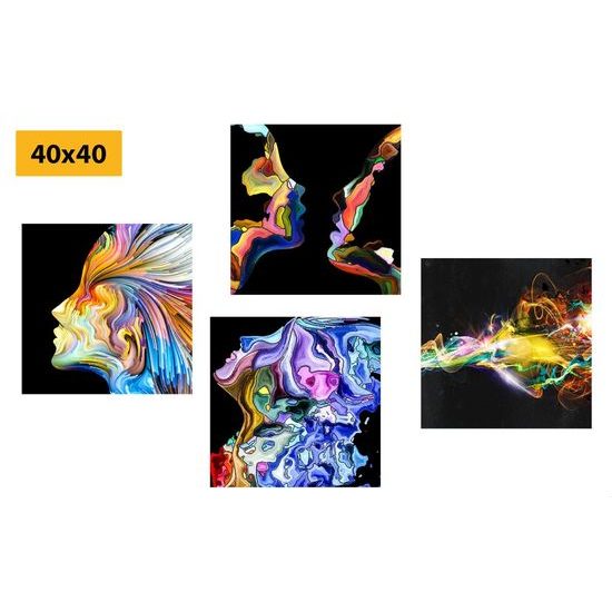 Képszett színek robbanása fekete háttéren